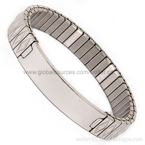Simple style elegant elastic bracelet with shiny polishing